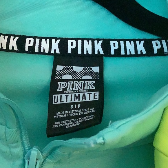 Pink half zip pullover workout tops S - Picture 3 of 7